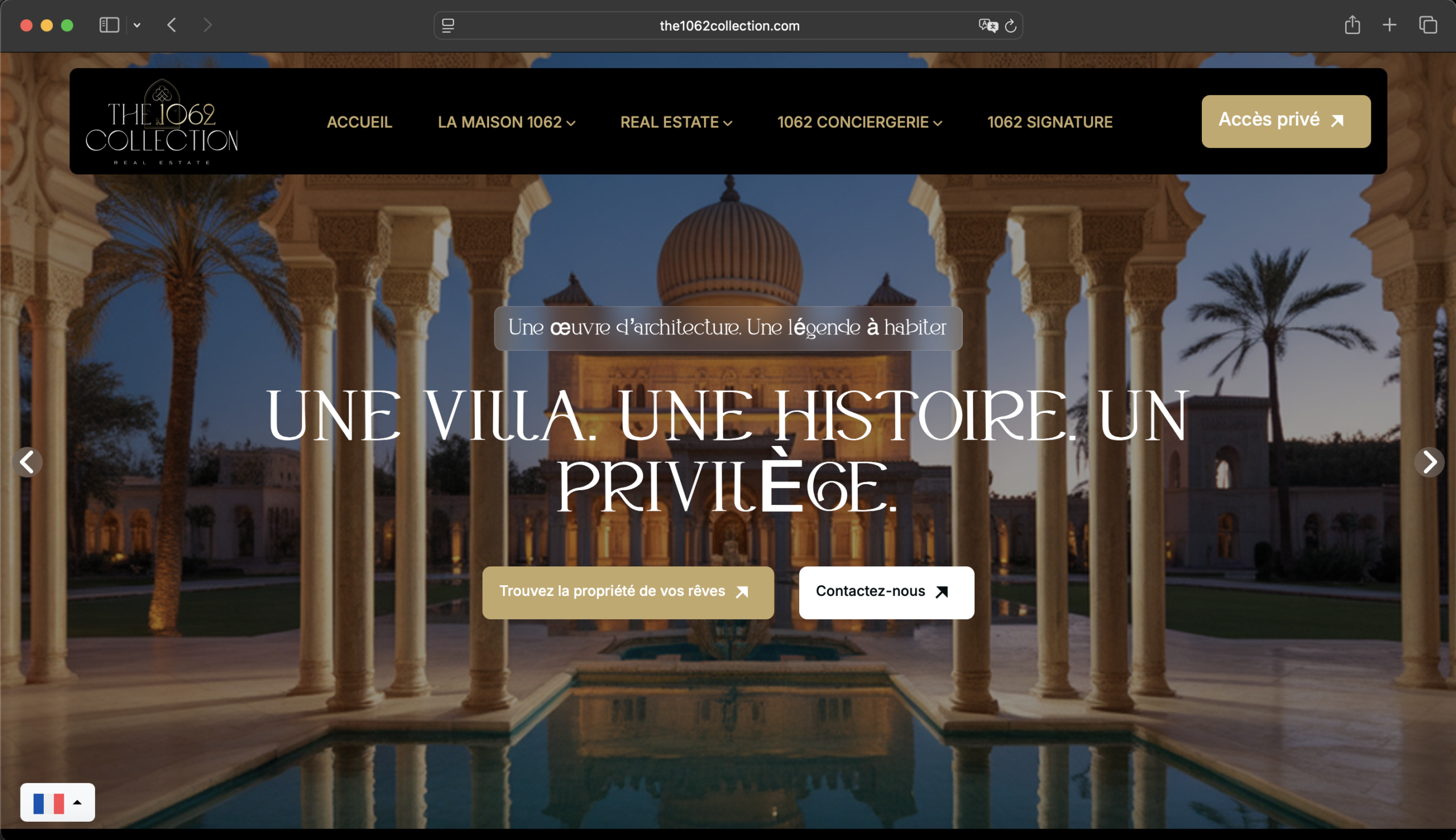 Capture du site The 1062 Collection
