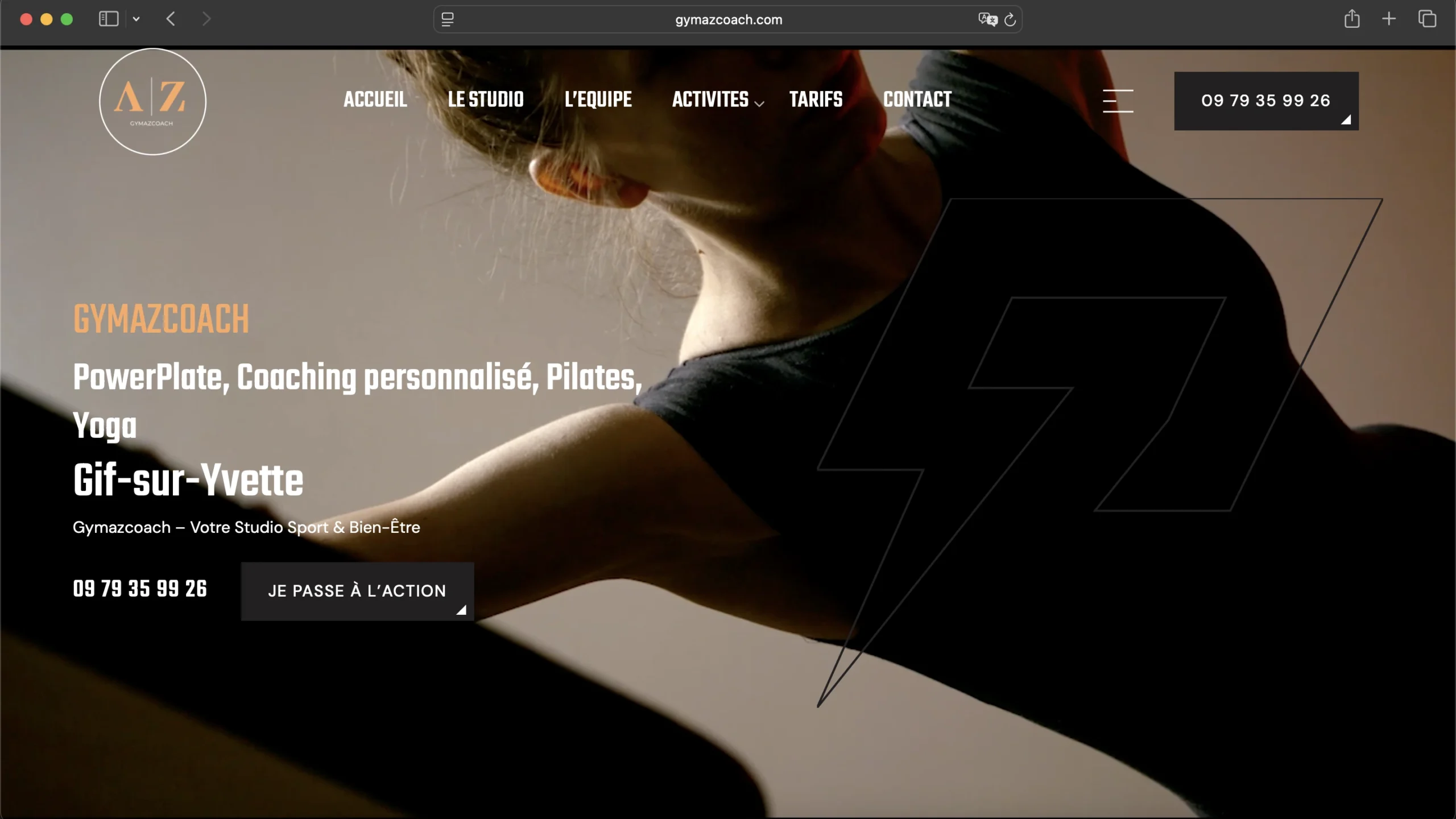 Capture du site GYMAZCOACH