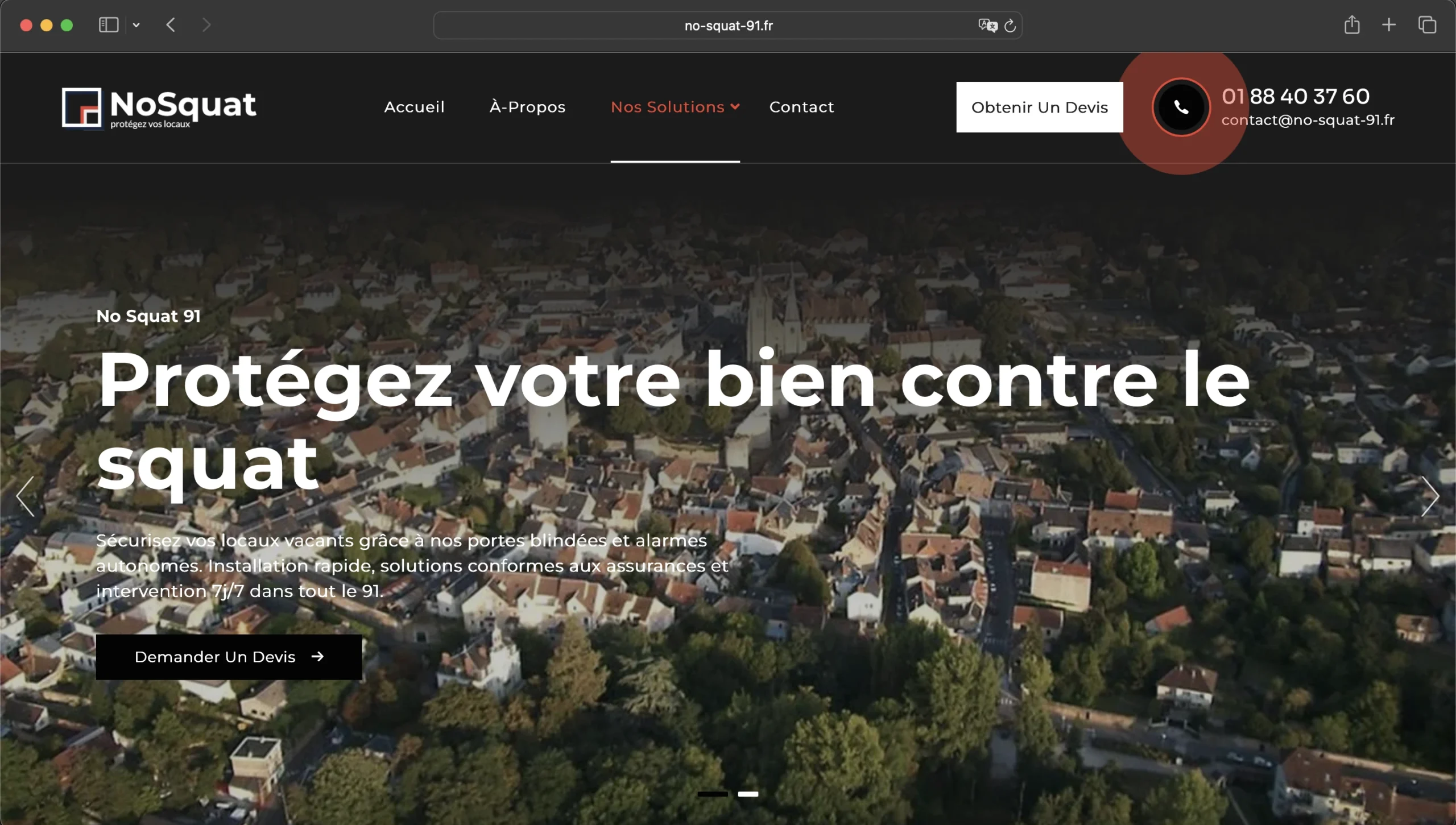 Capture du site No Squat 91
