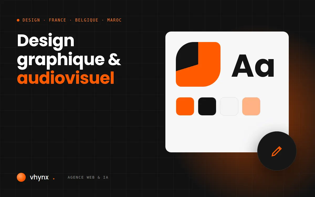 Planche d’identité visuelle avec logo, palette de couleurs et gabarits de publications sociales