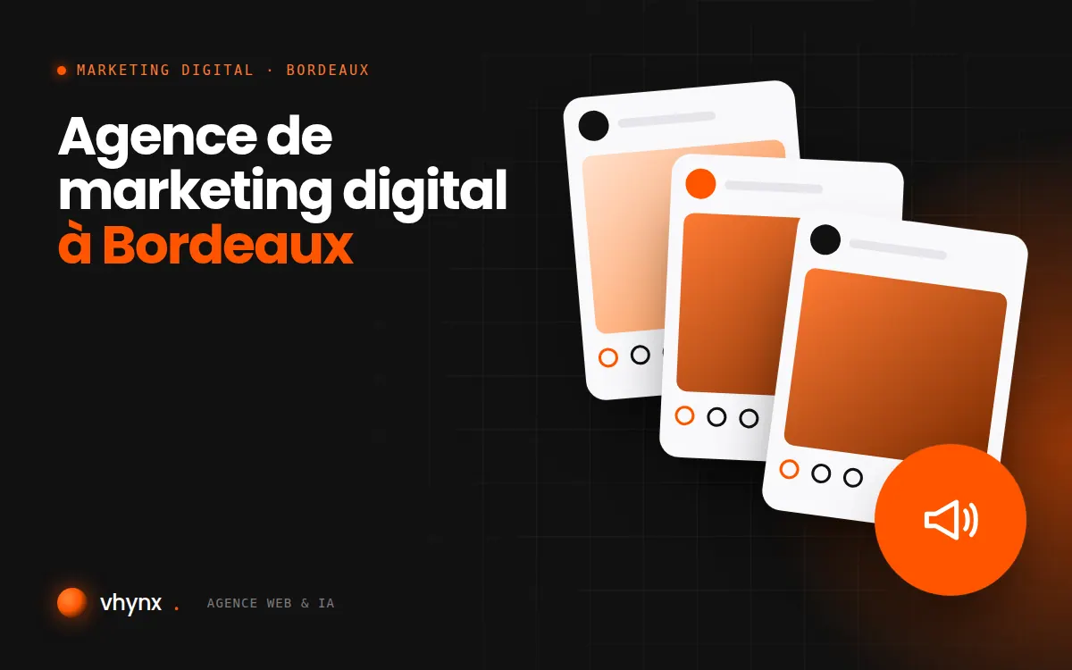 Agence de marketing digital à Bordeaux : illustration Vhynx d'une stratégie de marketing digital et de contenus