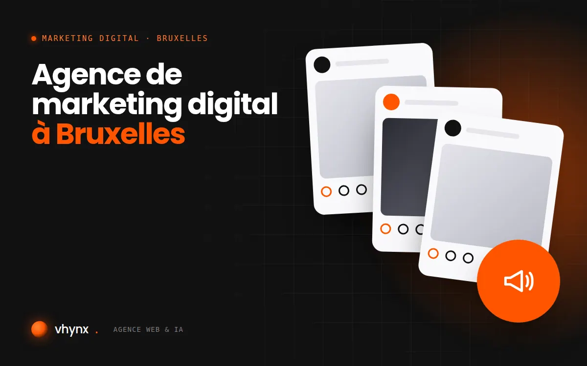 Agence de marketing digital à Bruxelles : illustration Vhynx d'une stratégie de marketing digital et de contenus