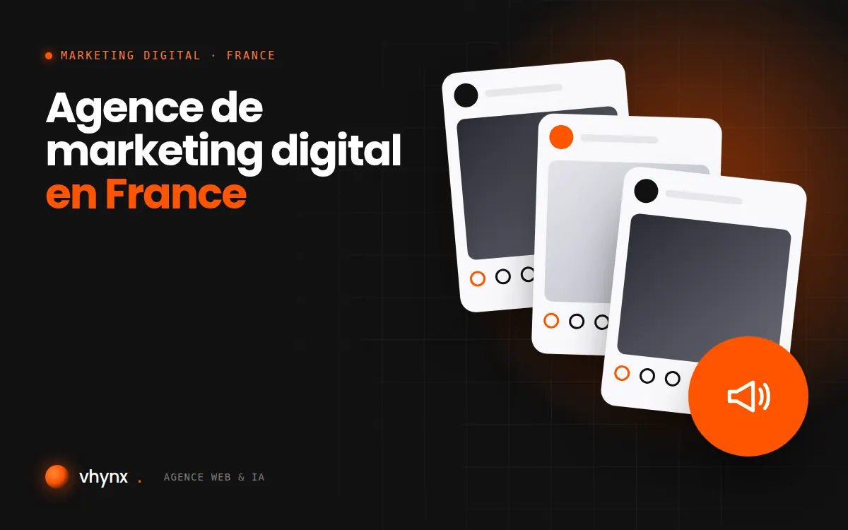 Agence de marketing digital en France : illustration Vhynx d'une stratégie de marketing digital et de contenus