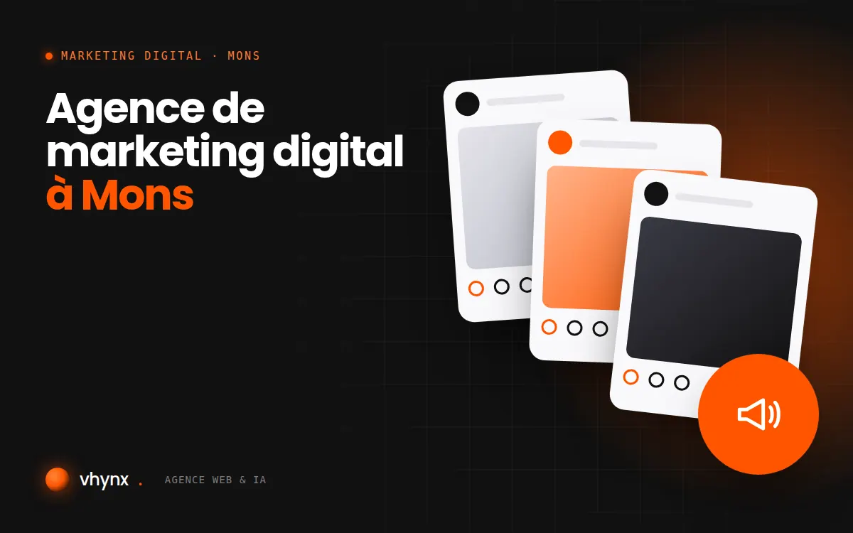 Agence de marketing digital à Mons : illustration Vhynx d'une stratégie de marketing digital et de contenus