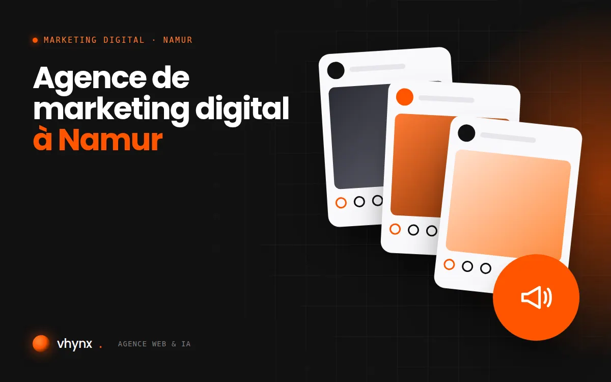 Agence de marketing digital à Namur : illustration Vhynx d'une stratégie de marketing digital et de contenus
