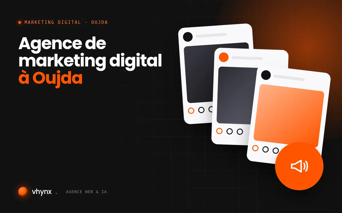 Agence de marketing digital à Oujda : illustration Vhynx d'une stratégie de marketing digital et de contenus
