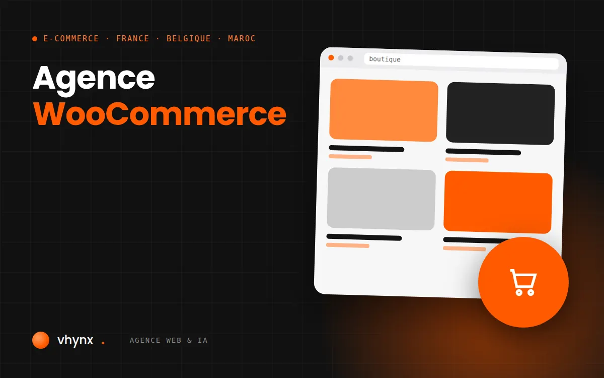 Agence WooCommerce : boutique en ligne avec fiche produit et tunnel de paiement sur ordinateur et mobile