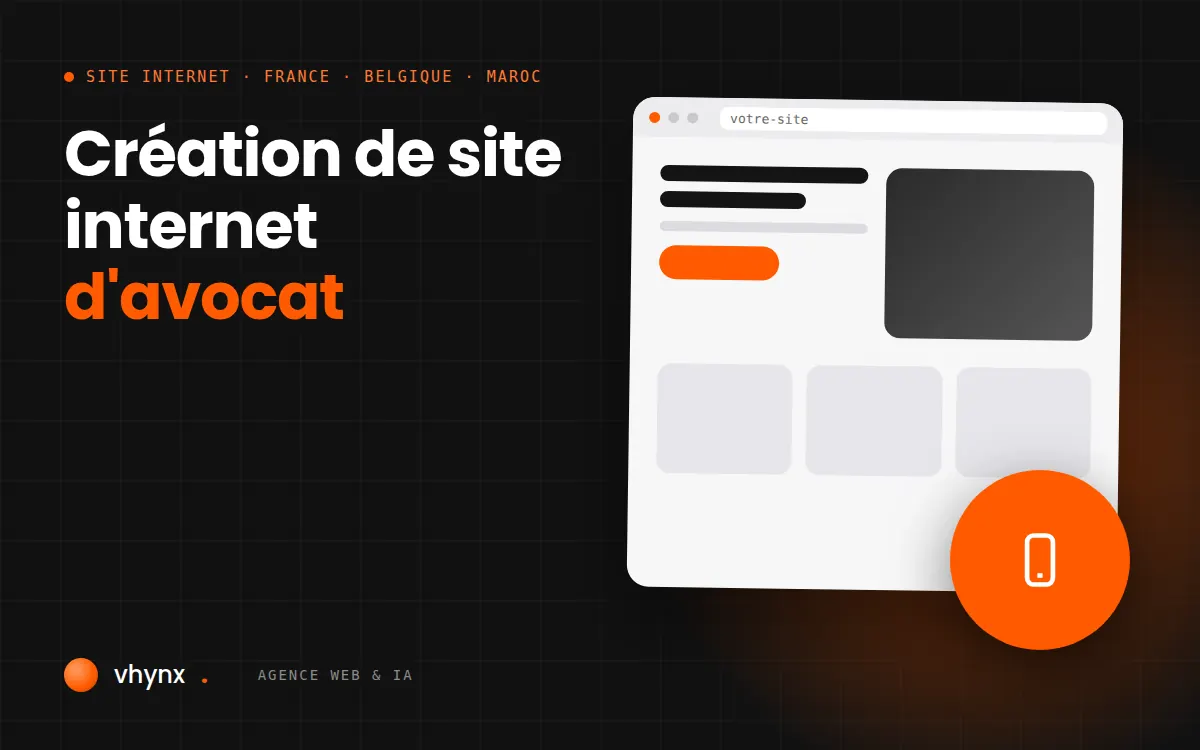 Création de site internet d’avocat : page d’accueil d’un cabinet affichée sur ordinateur et mobile