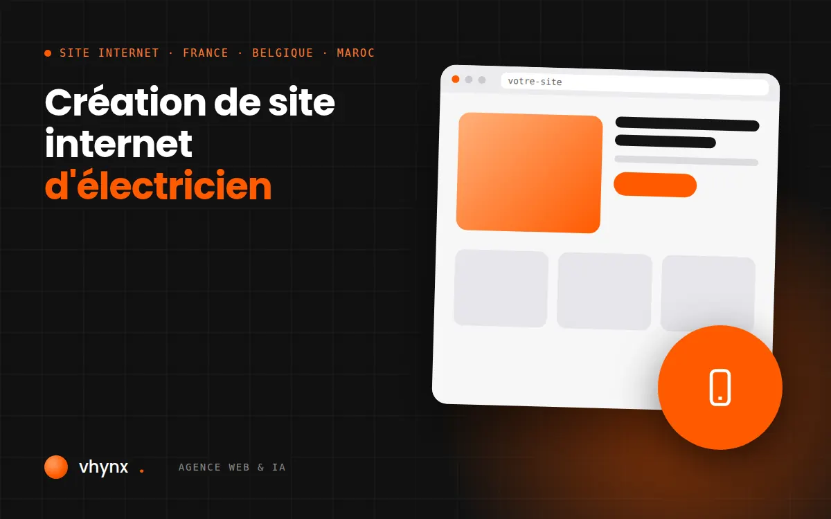 Création de site internet pour électricien : page dépannage avec bouton d’appel sur smartphone