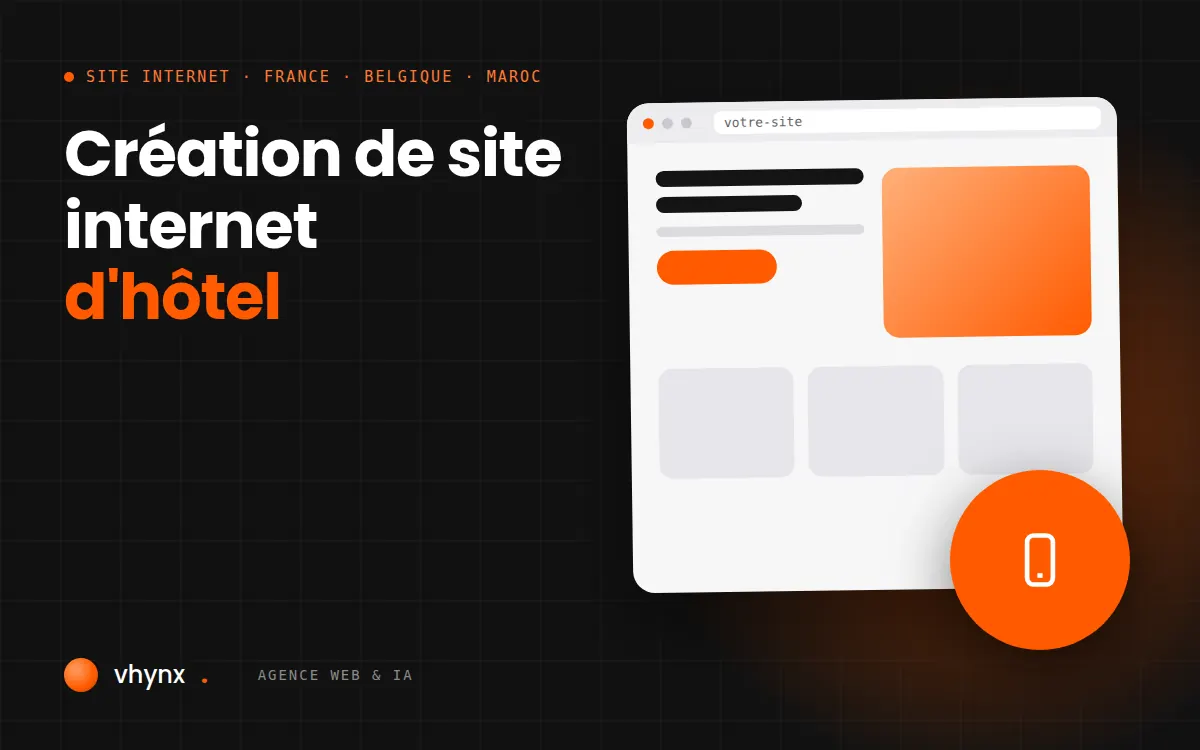 Création de site internet d’hôtel : page chambre avec sélecteur de dates et bouton de réservation directe