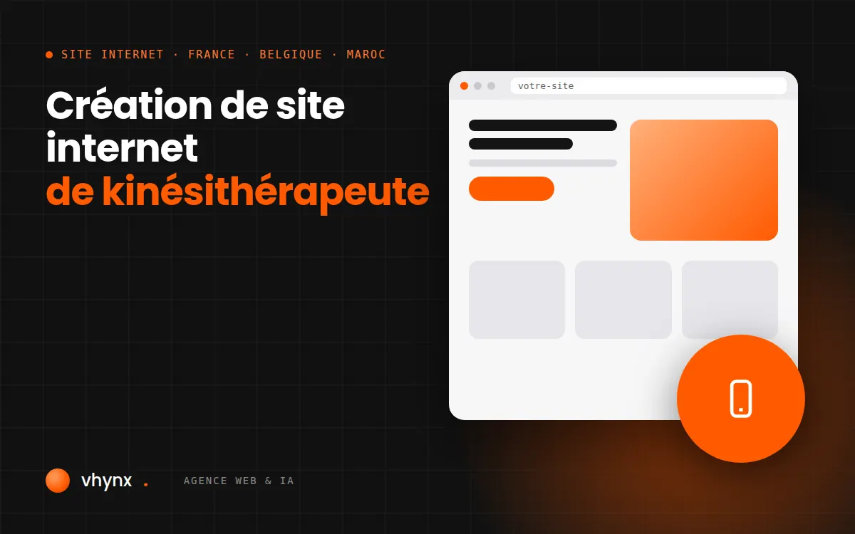 Création de site internet pour kinésithérapeute : page cabinet avec praticiens et prise de rendez-vous