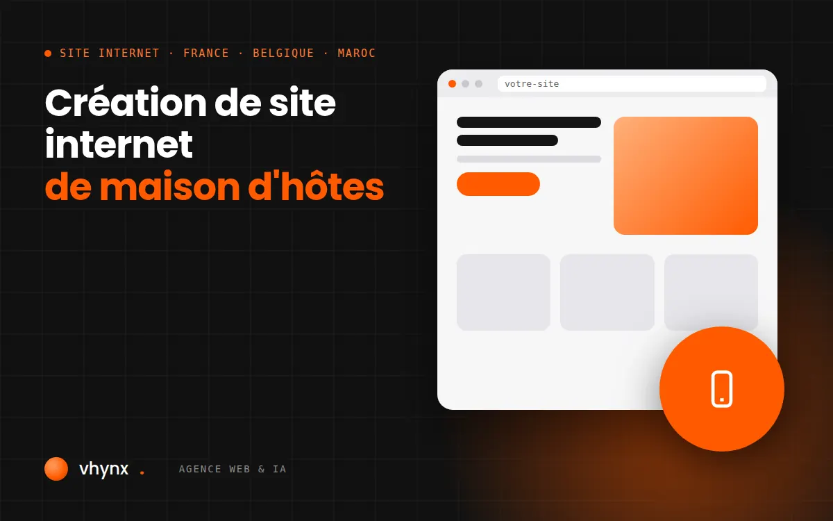 Création de site internet de maison d’hôtes avec calendrier de réservation d’une chambre sur mobile