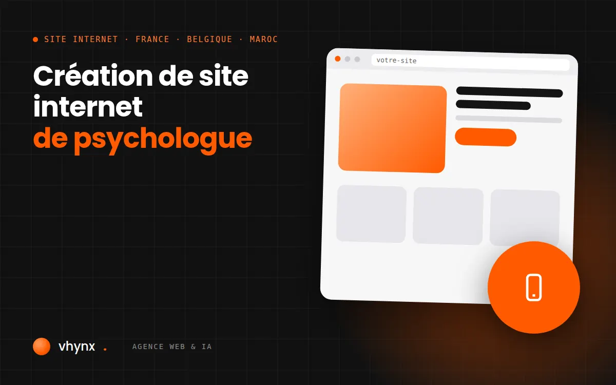 Création de site internet de psychologue : page de présentation d’un cabinet apaisant sur tablette