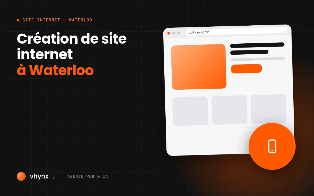 Création de site internet à Waterloo : site vitrine bilingue affiché sur un GSM et un ordinateur
