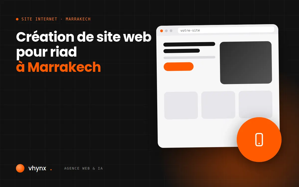 Création de site web pour un riad à Marrakech : page chambre et réservation affichées sur mobile