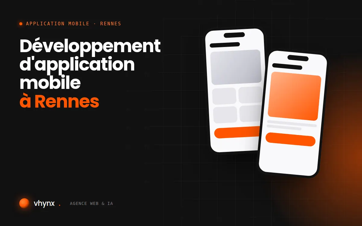 Développement d'application mobile à Rennes : illustration Vhynx de deux écrans d'application mobile