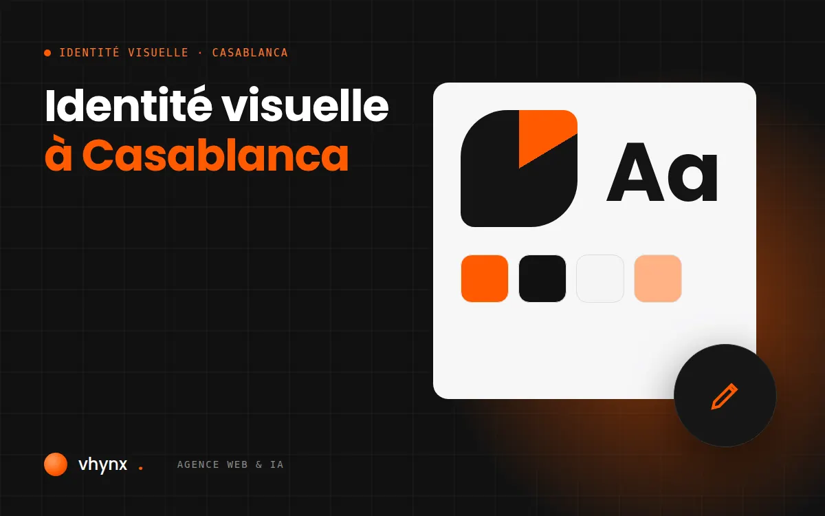Identité visuelle à Casablanca : charte graphique avec palette, typographies latines et arabes et gabarits