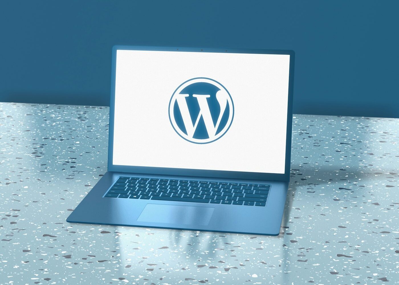 Ordinateur portable affichant l’éditeur de code d’un site WordPress